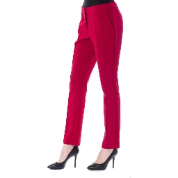 Fuchsia Polyester Pant