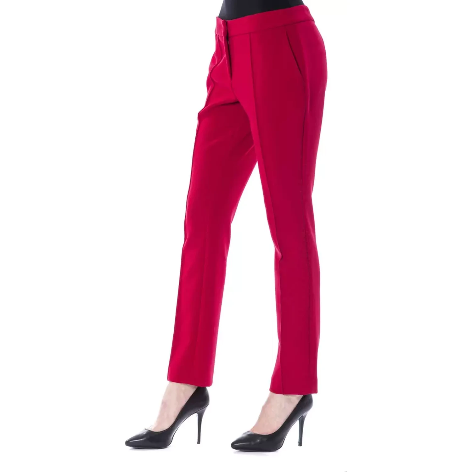 Fuchsia Polyester Pant