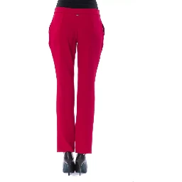 Fuchsia Polyester Pant