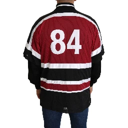 Red Black AMORE Sport Full Zipper Sweater
