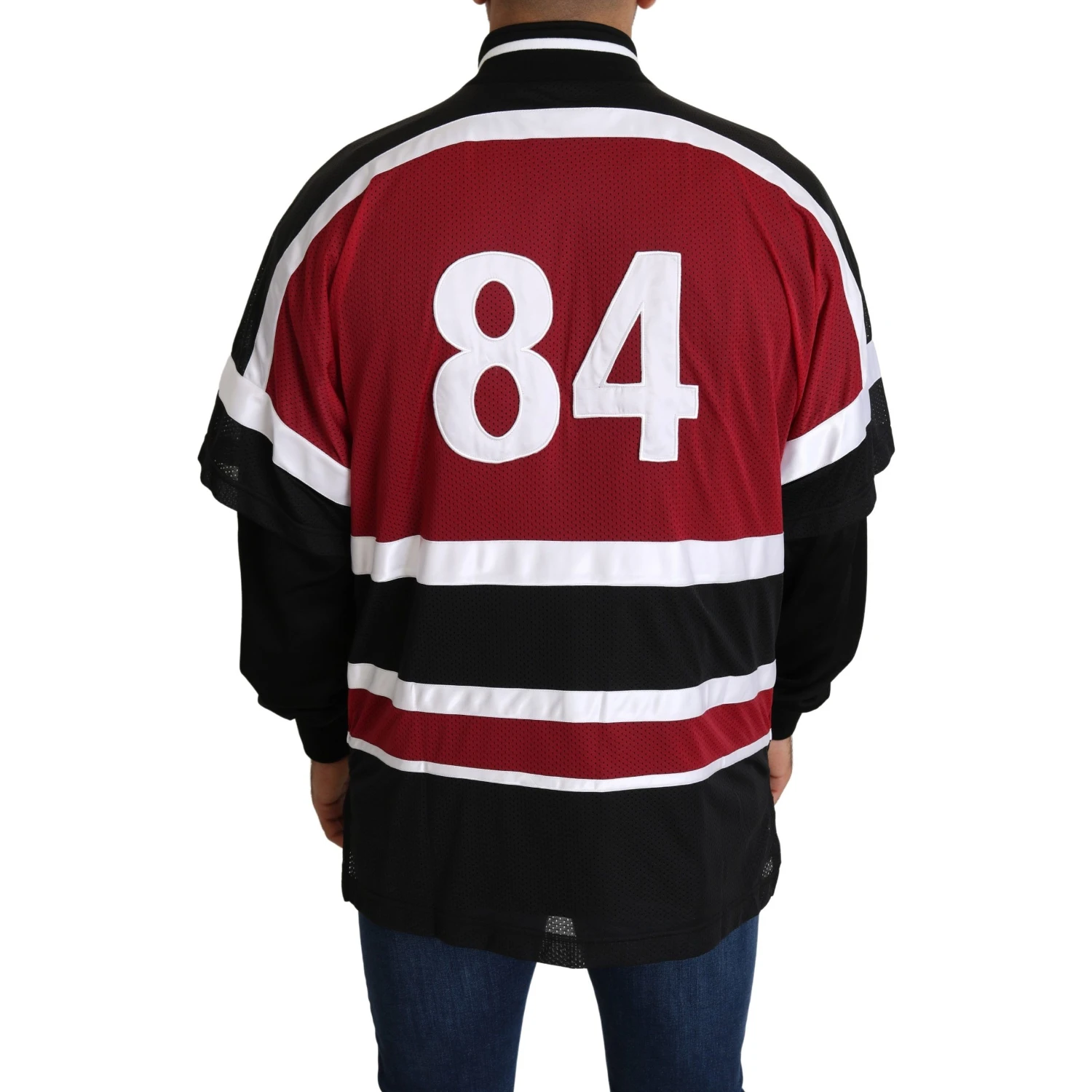 Red Black AMORE Sport Full Zipper Sweater