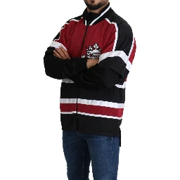 Red Black AMORE Sport Full Zipper Sweater