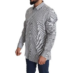 Black White Checkered GOLD Dress Cotton Shirt