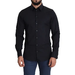 Blue Cotton Formal GOLD Dress Shirt