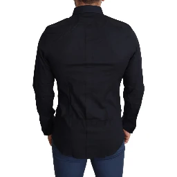 Blue Cotton Formal GOLD Dress Shirt