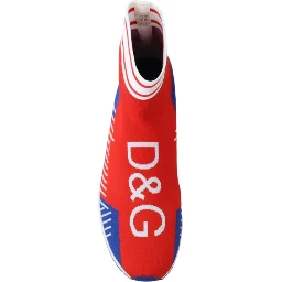 Blue Red Sorrento Logo Sneakers Socks Shoes