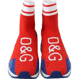 Blue Red Sorrento Logo Sneakers Socks Shoes