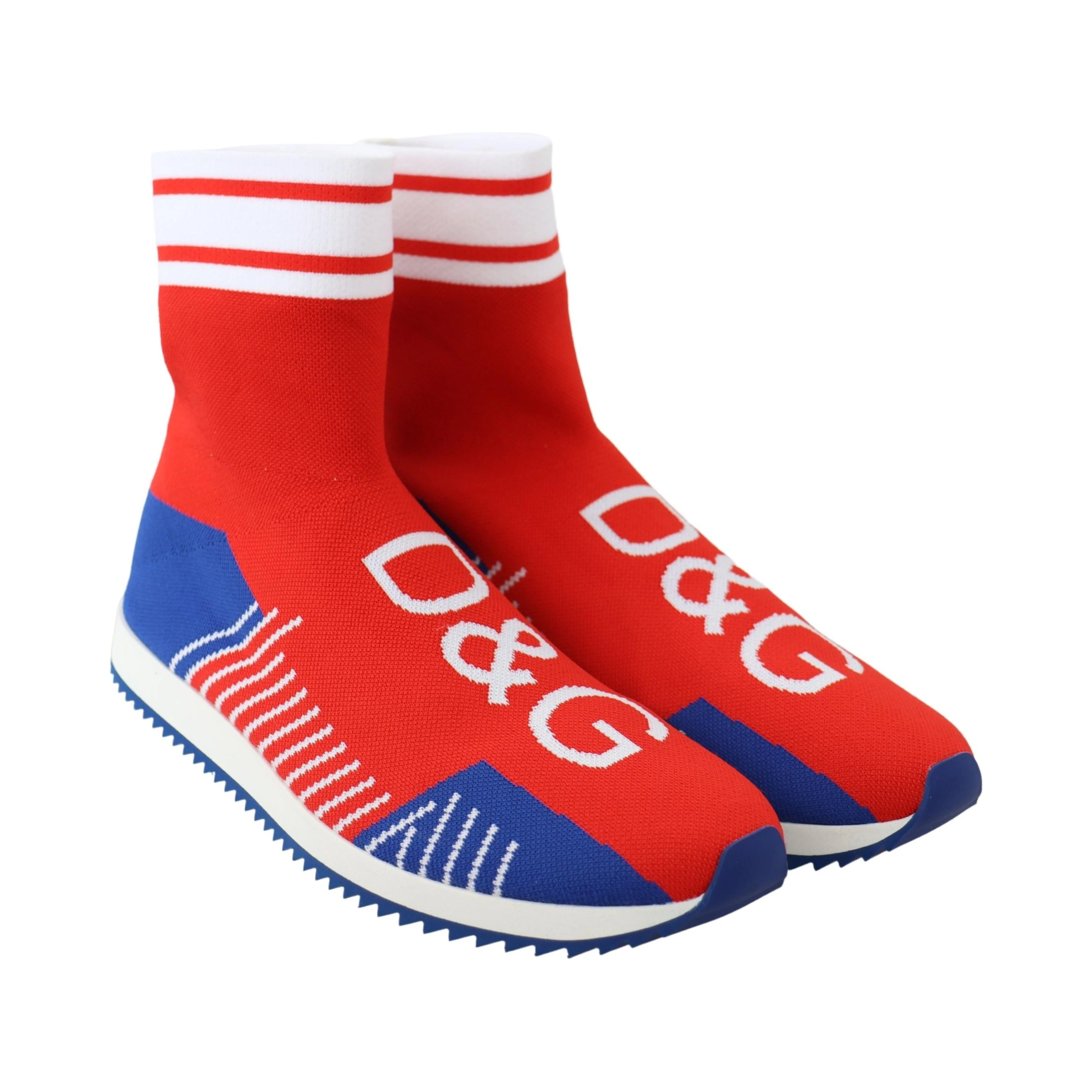 Blue Red Sorrento Logo Sneakers Socks Shoes