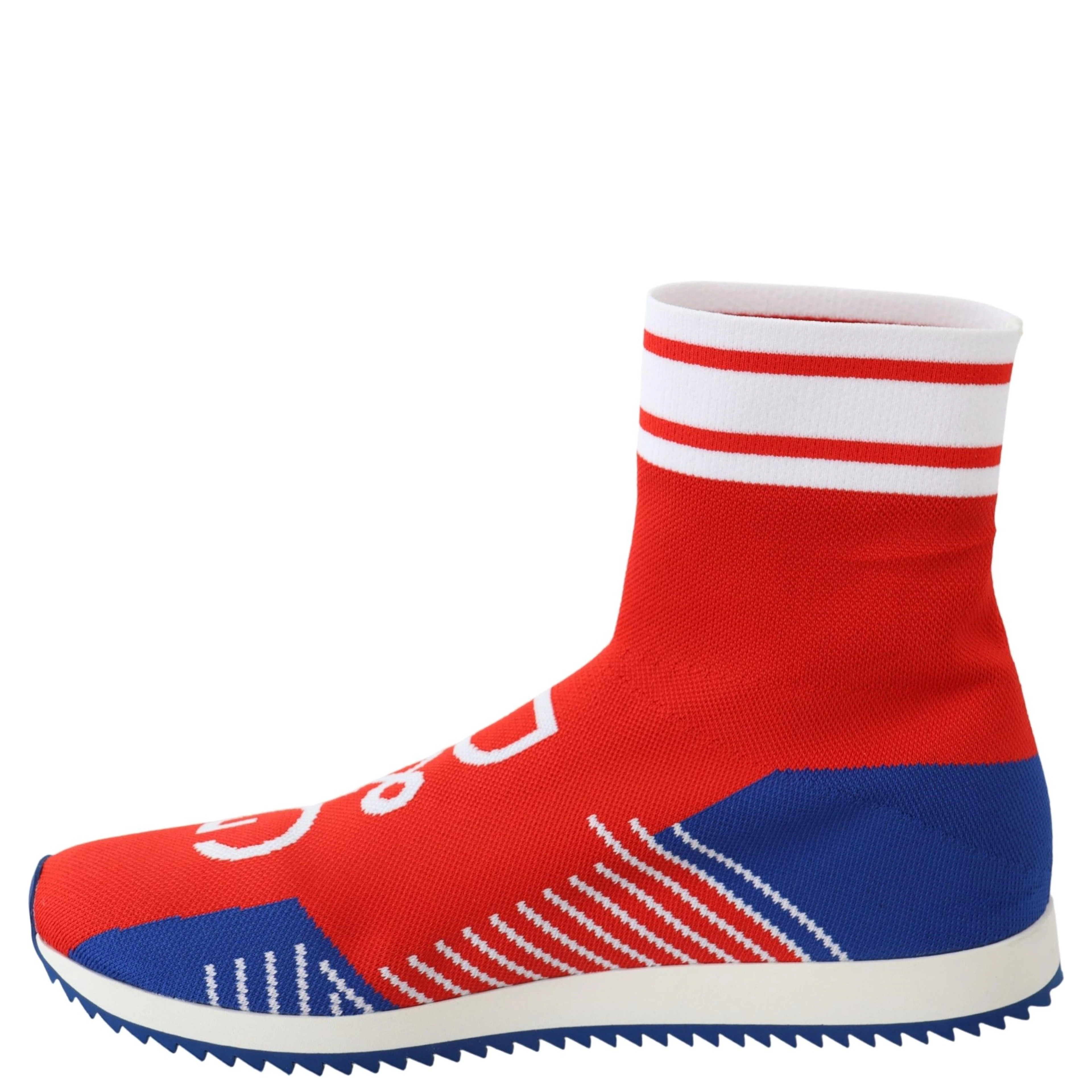 Blue Red Sorrento Logo Sneakers Socks Shoes