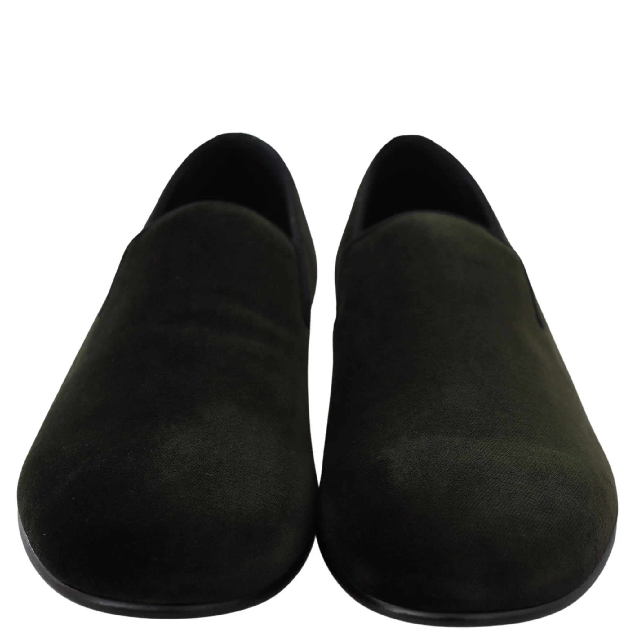 Green Velvet Slip On Mens Loafers Shoes