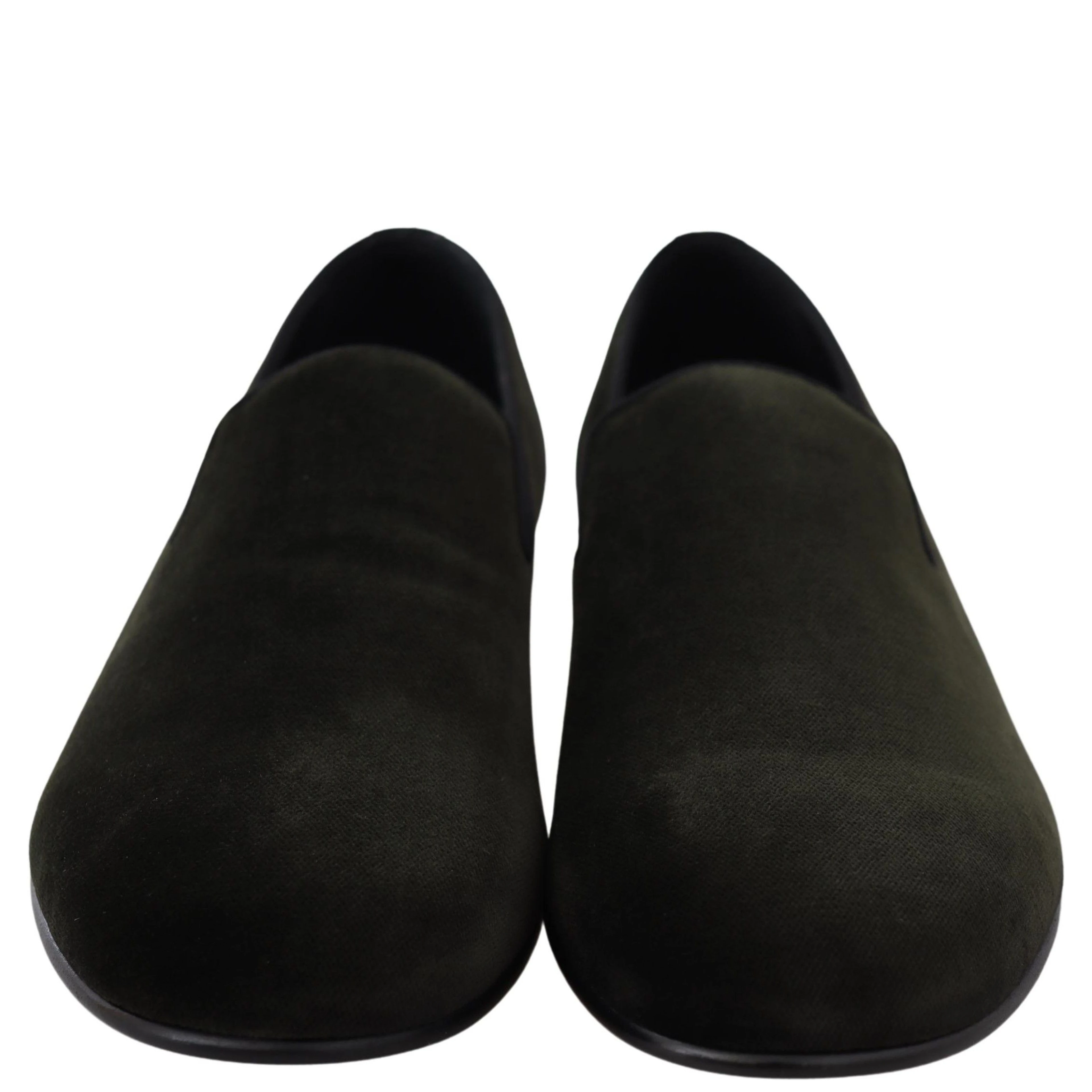 Green Velvet Slip On Mens Loafers Shoes