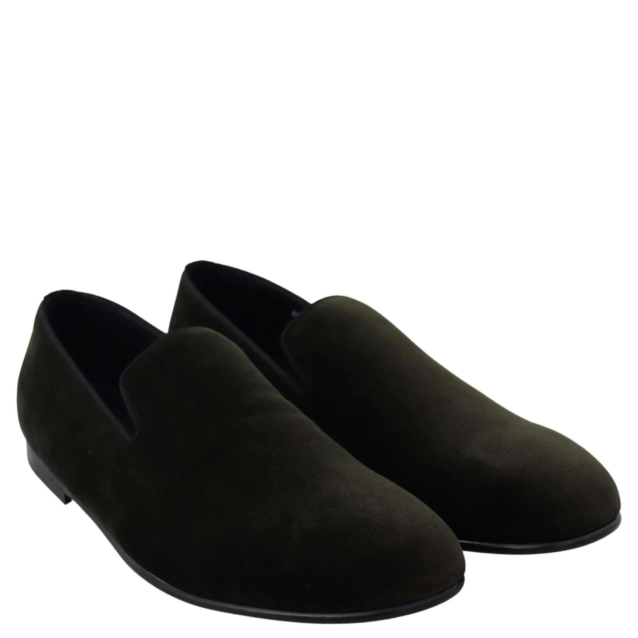 Green Velvet Slip On Mens Loafers Shoes
