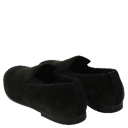 Green Velvet Slip On Mens Loafers Shoes