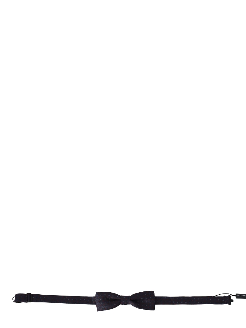 Gray Pattern Silk Adjustable Neck Papillon Bow Tie