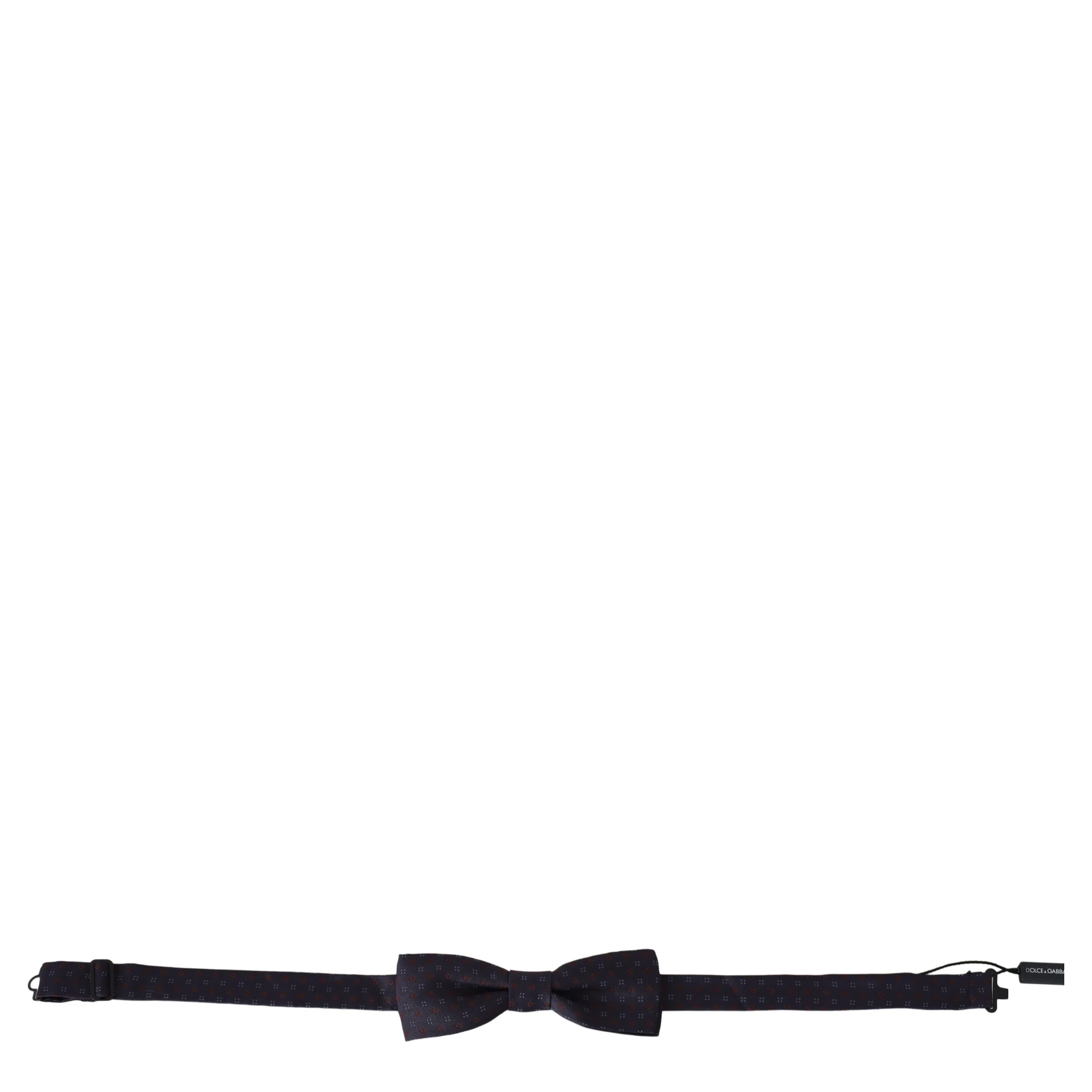 Gray Pattern Silk Adjustable Neck Papillon Bow Tie