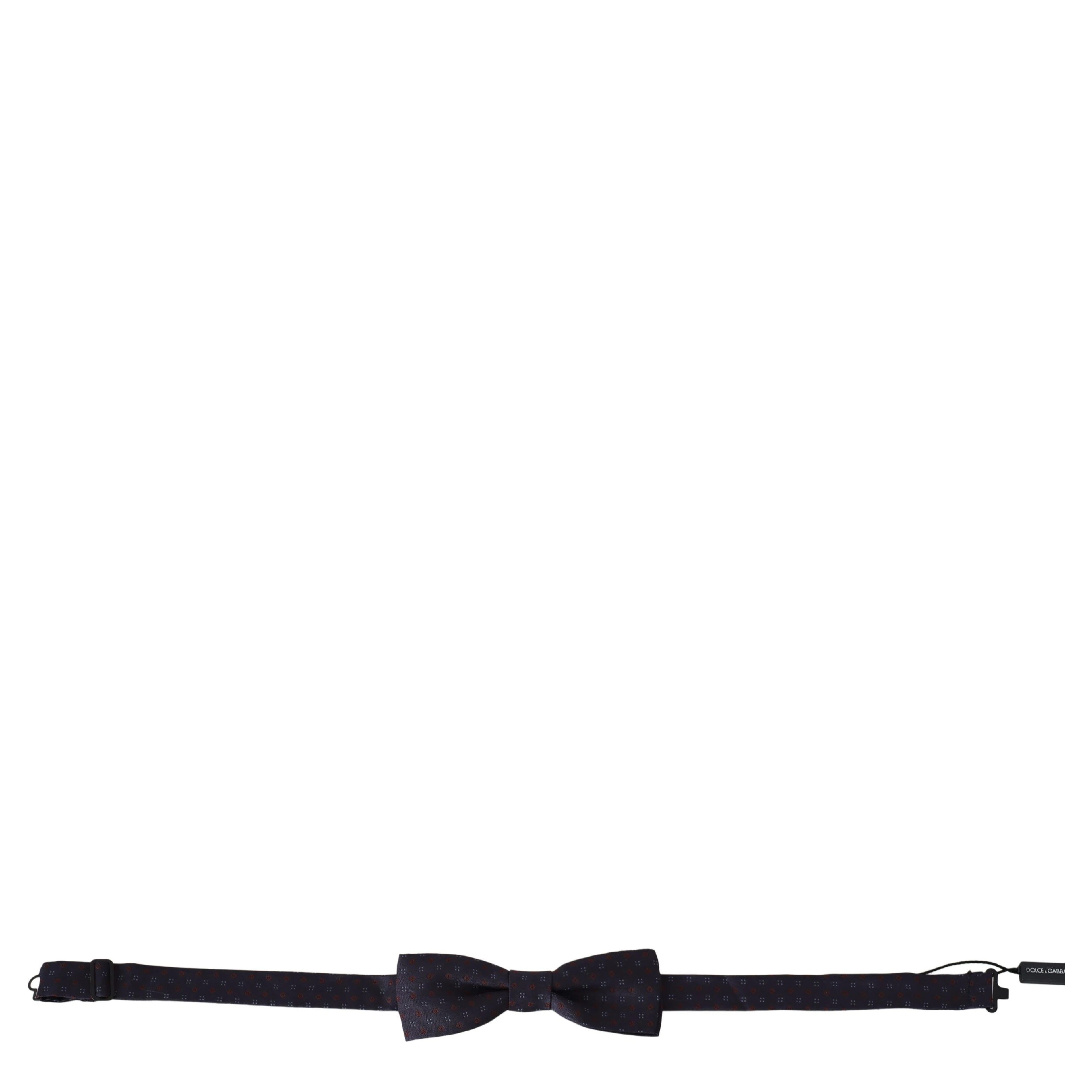 Gray Pattern Silk Adjustable Neck Papillon Bow Tie