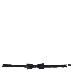 Gray Pattern Silk Adjustable Neck Papillon Bow Tie