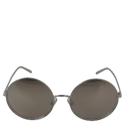 Silver Plated Round Gray Le nses Women Sunglasses