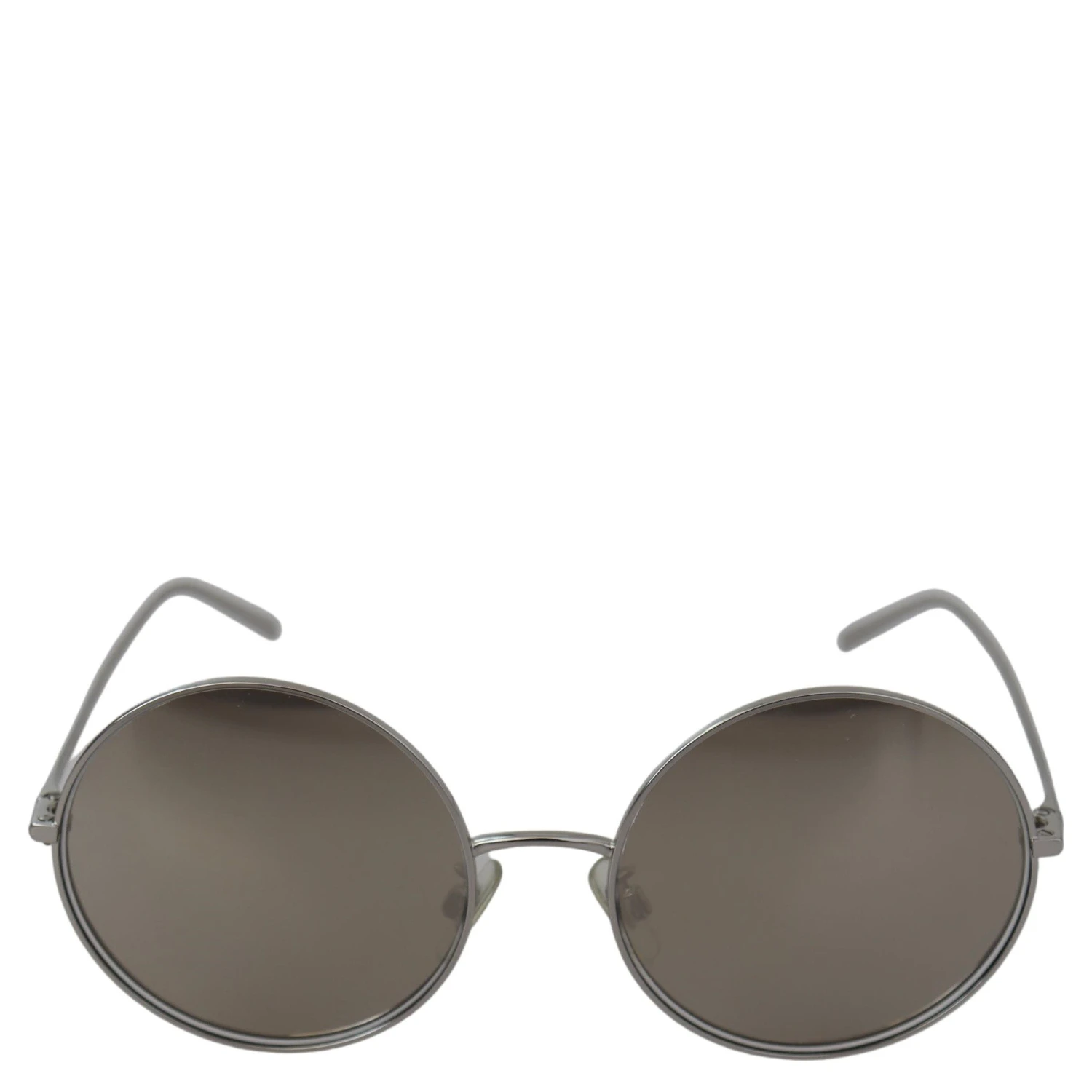Silver Plated Round Gray Le nses Women Sunglasses