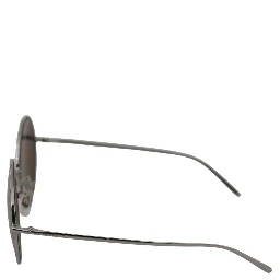 Silver Plated Round Gray Le nses Women Sunglasses