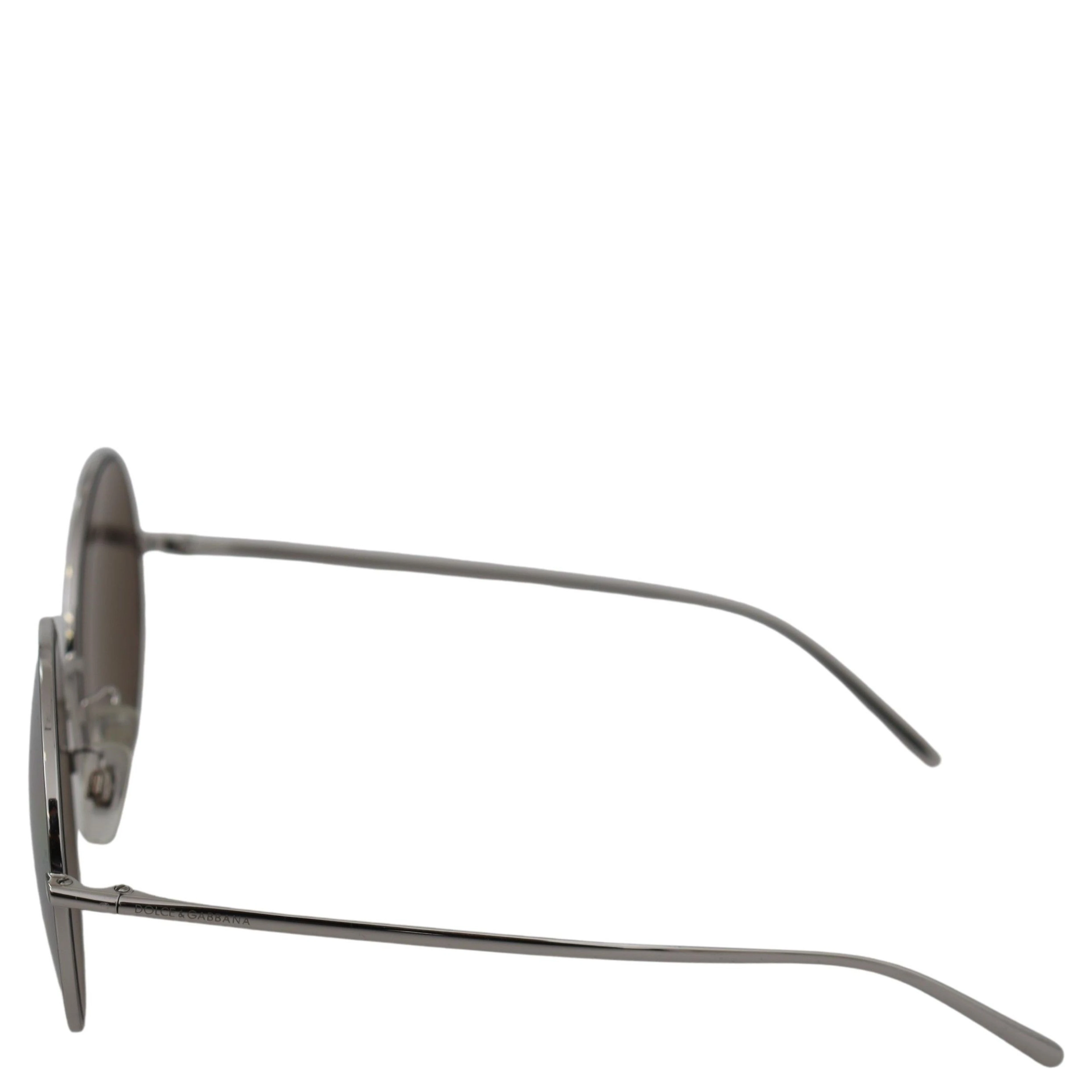 Silver Plated Round Gray Le nses Women Sunglasses