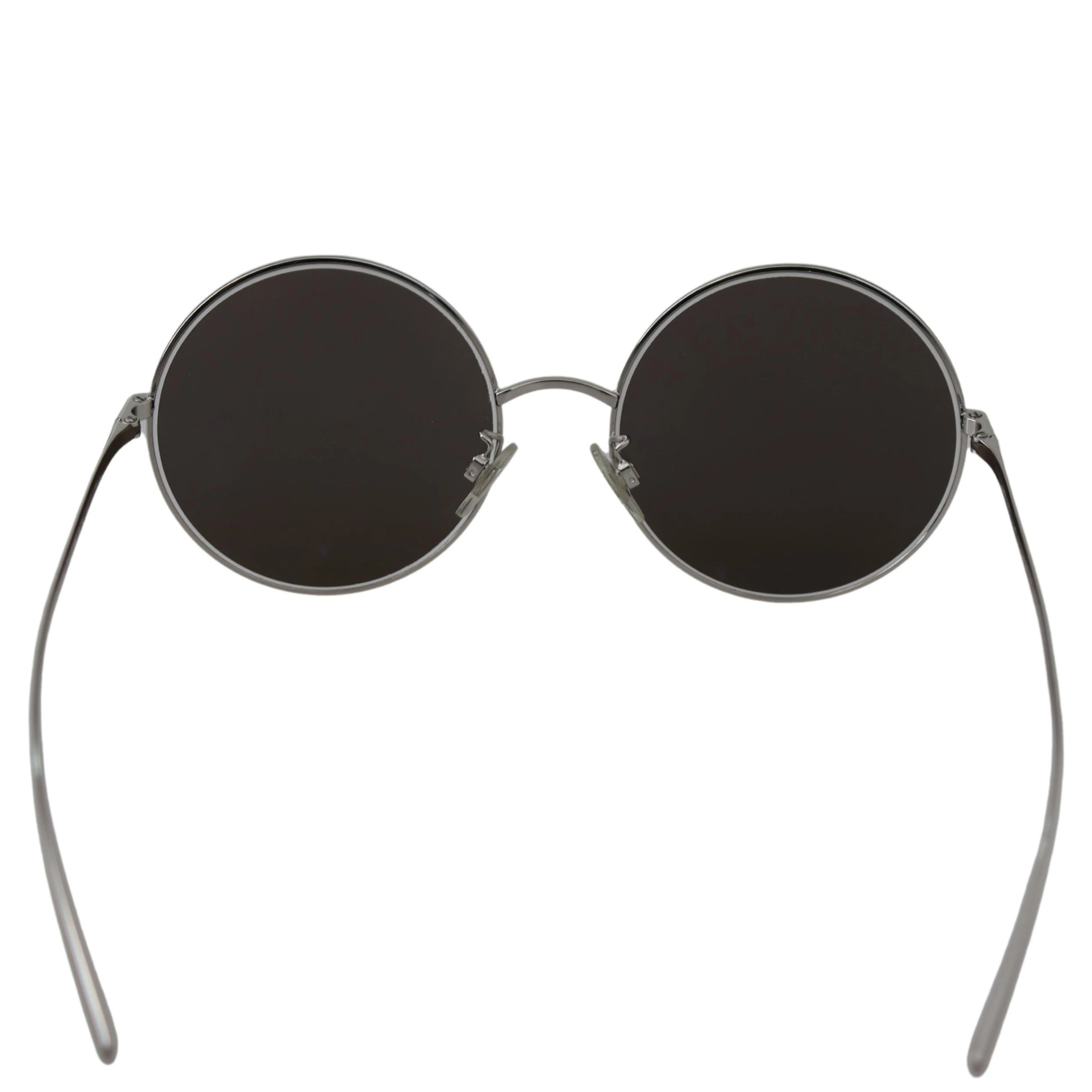 Silver Plated Round Gray Le nses Women Sunglasses