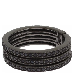 Black CZ 925 Sterling Silver Womens