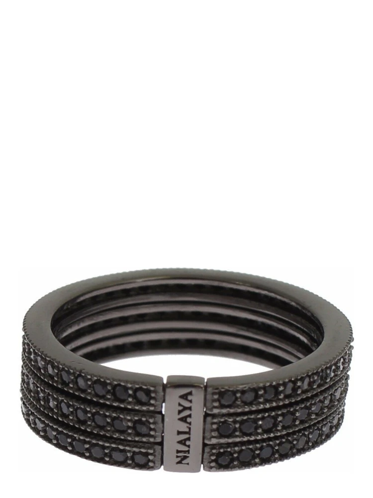 Black CZ 925 Sterling Silver Womens alternative