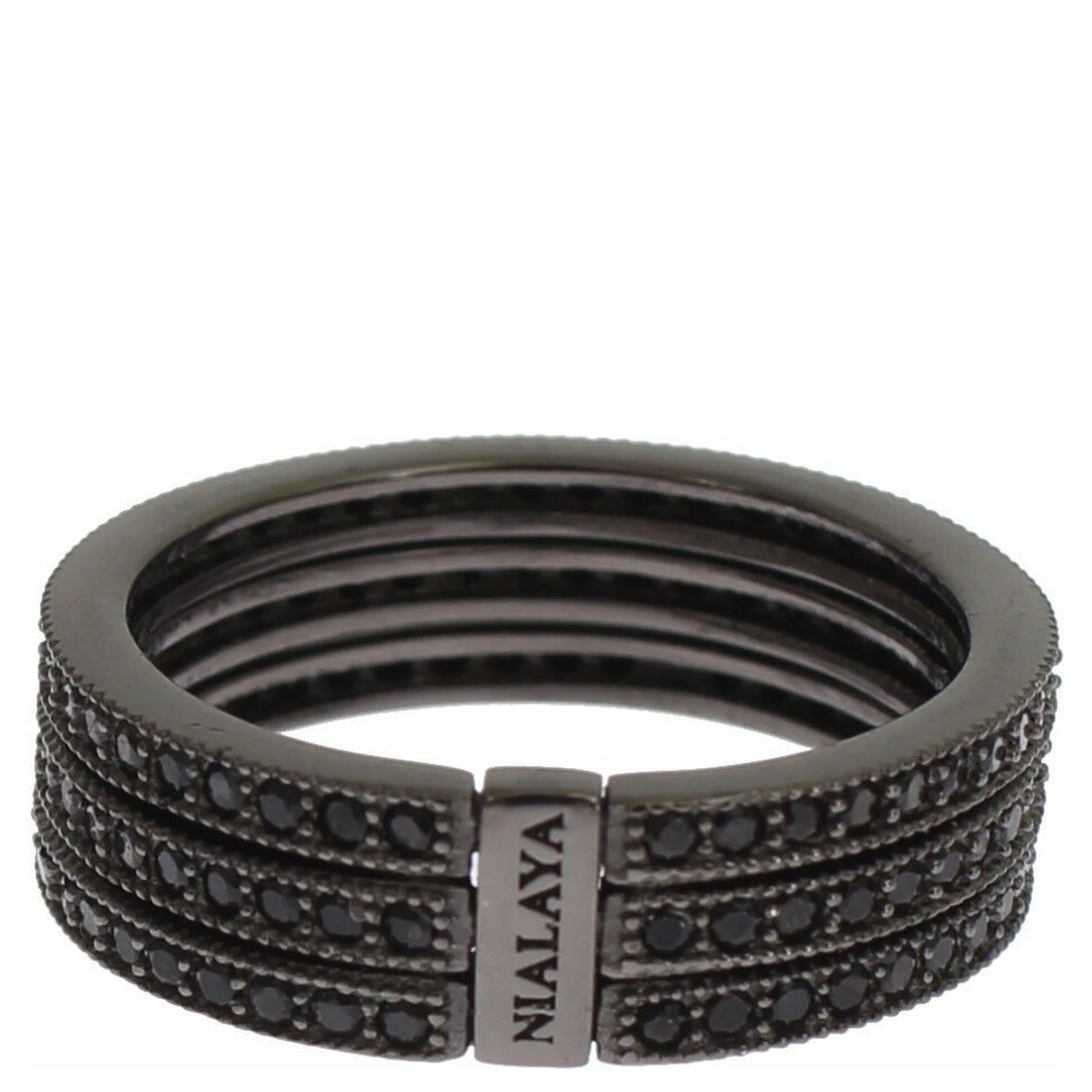 Black CZ 925 Sterling Silver Womens