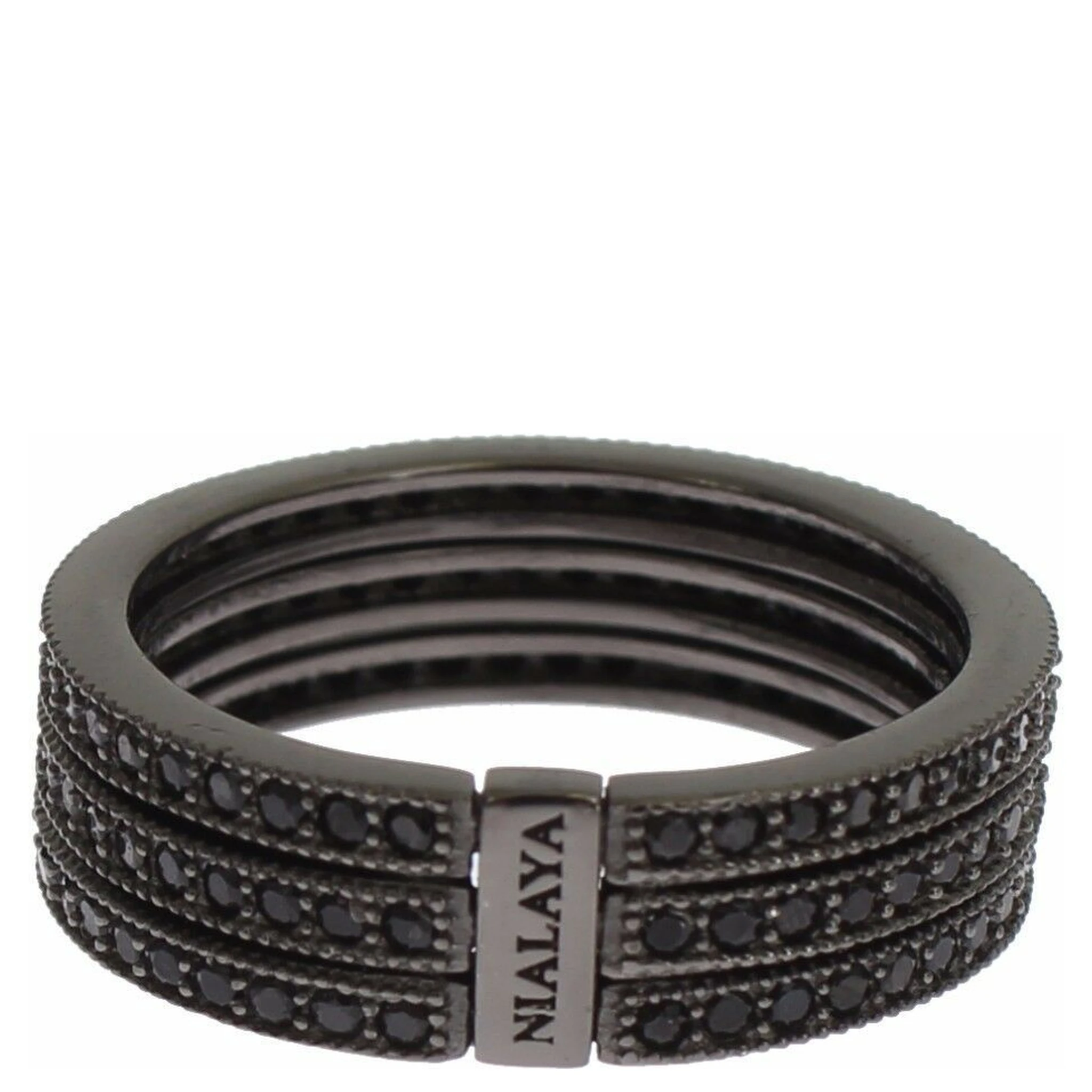 Black CZ 925 Sterling Silver Womens