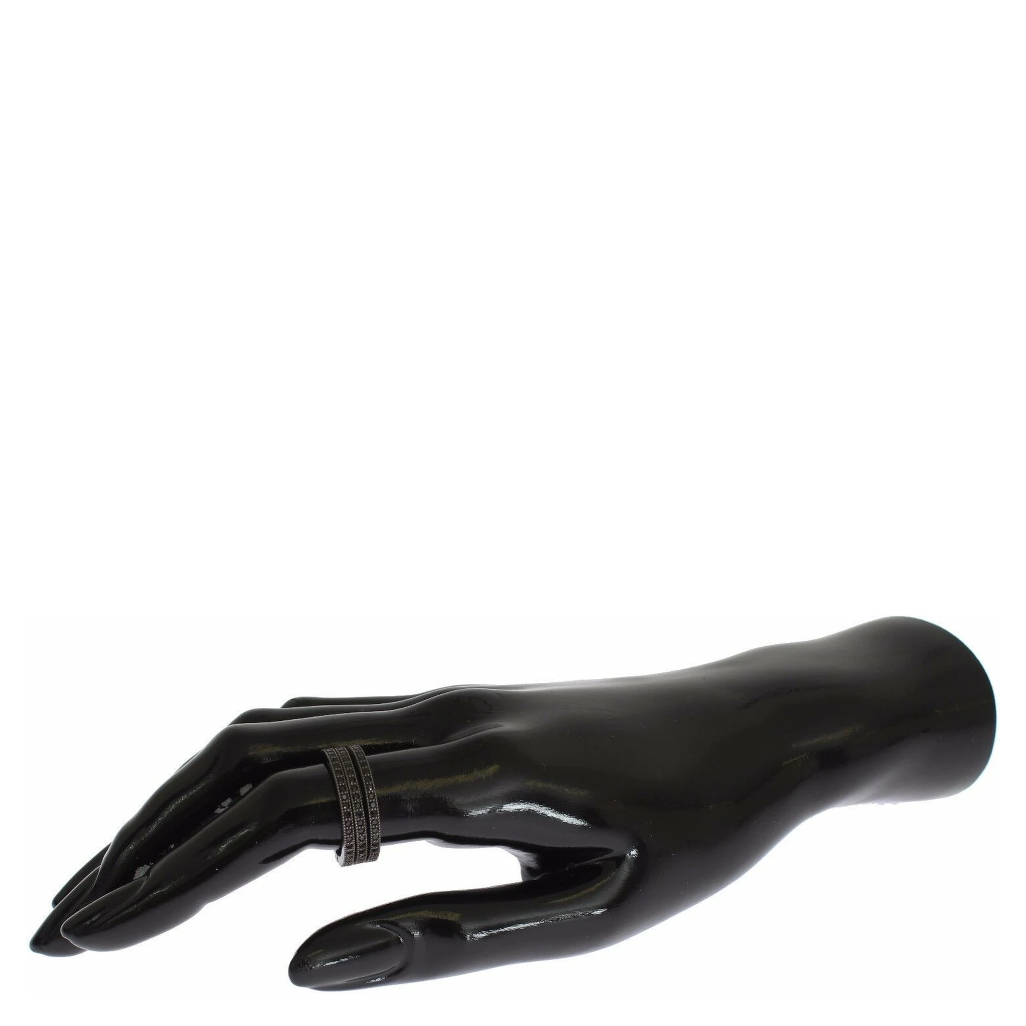 Black CZ 925 Sterling Silver Womens