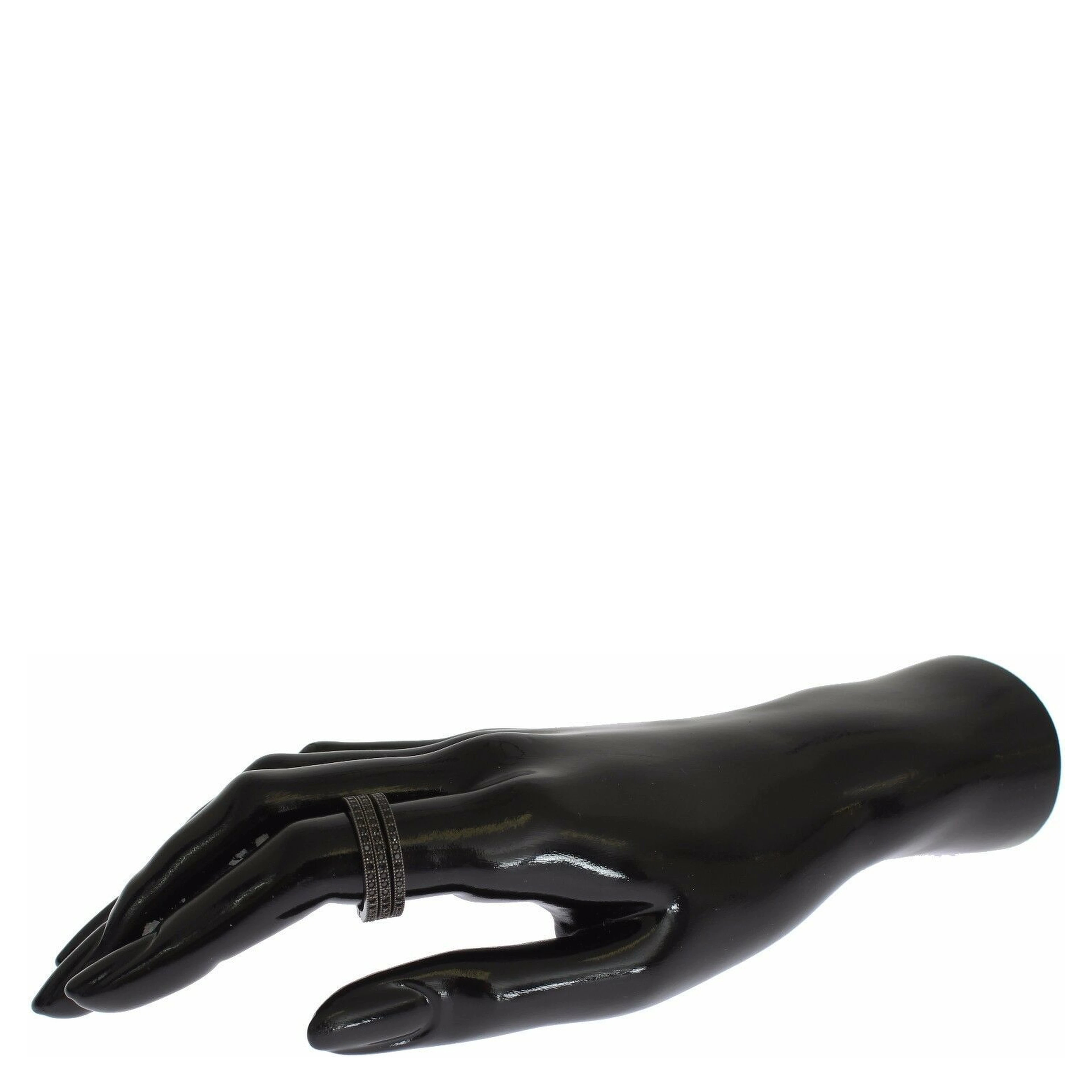 Black CZ 925 Sterling Silver Womens