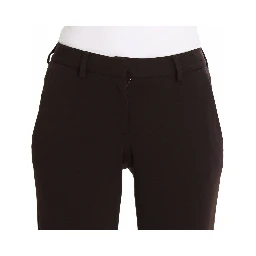 Brown Stretch Casual Trousers Pants