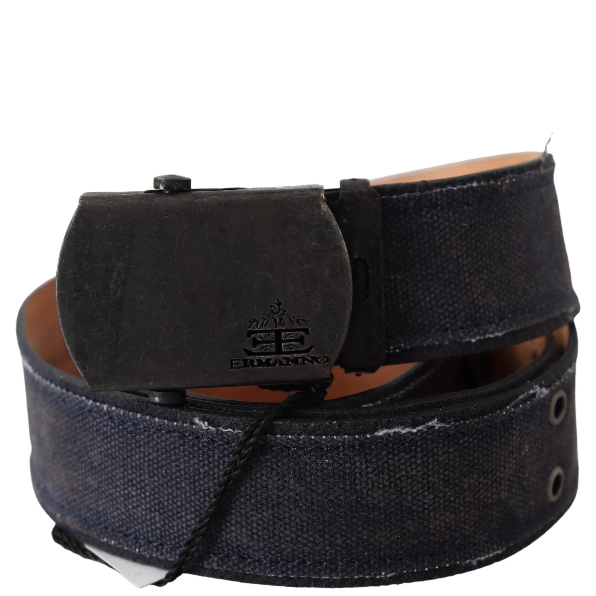 Blue Leather Ratchet Buckle Belt
