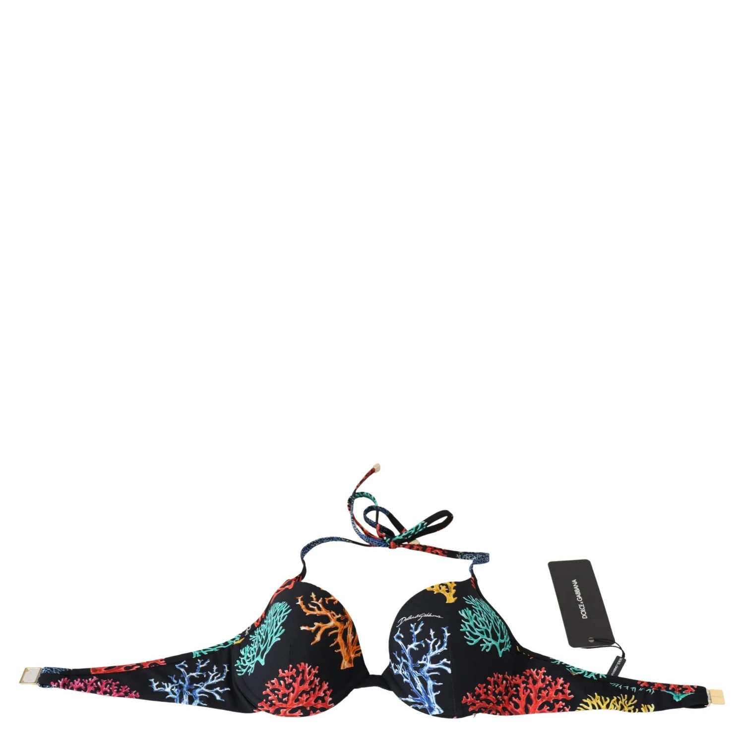 Black Corals Print Women Beachwear Bikini Tops