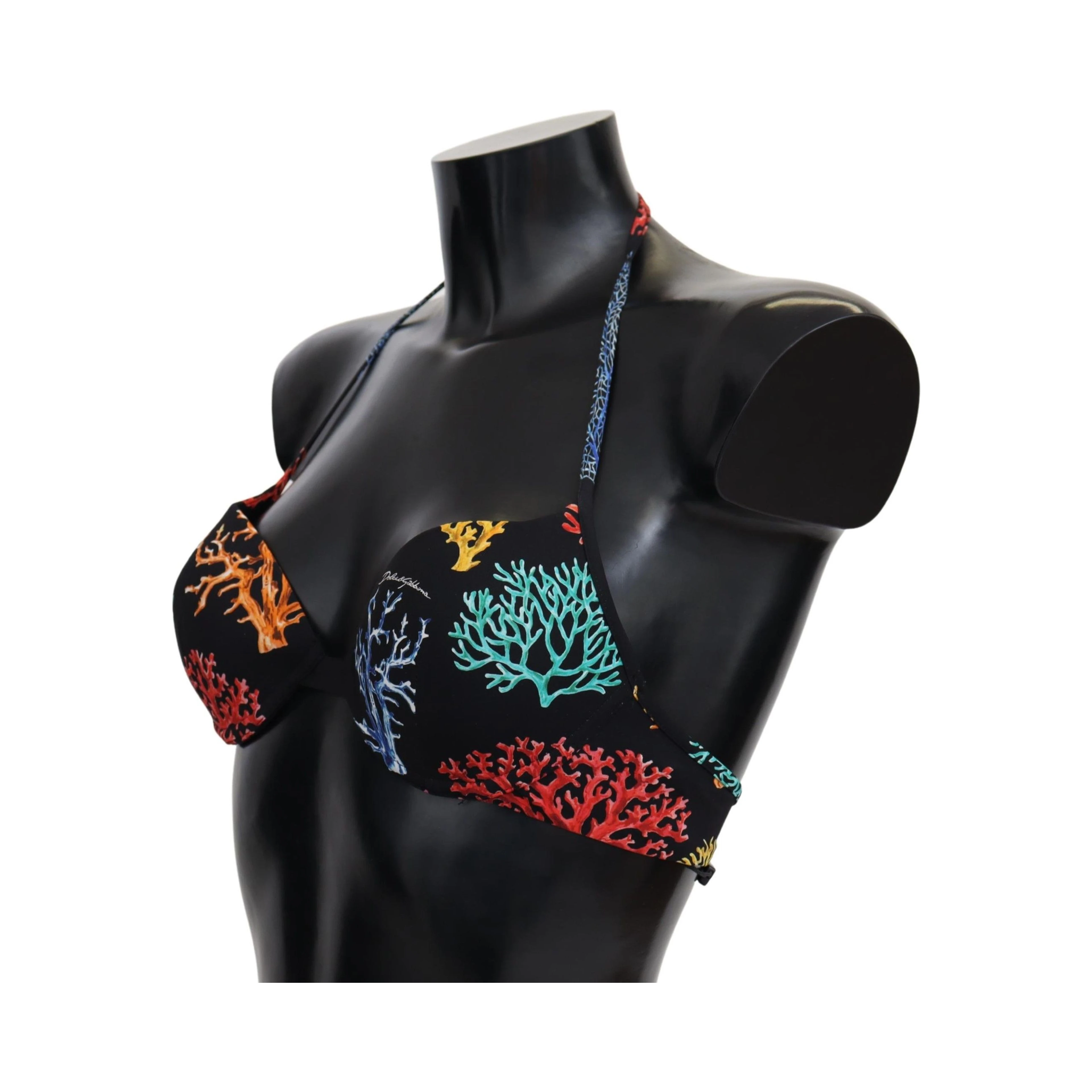 Black Corals Print Women Beachwear Bikini Tops