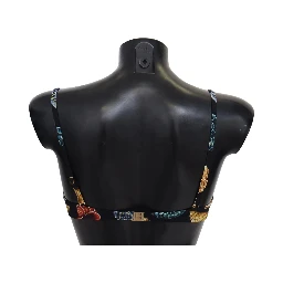 Black Seashells Print Women Swimwear Bikini Tops