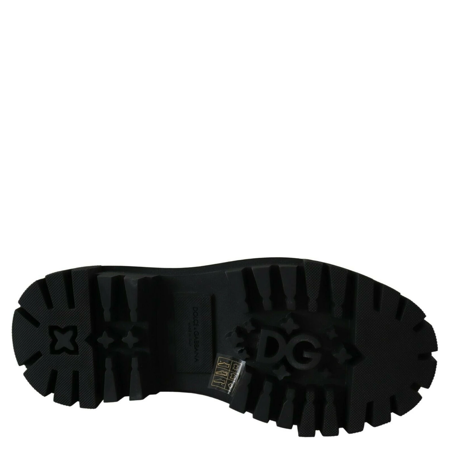 Black Leather Crystal Combat Boots