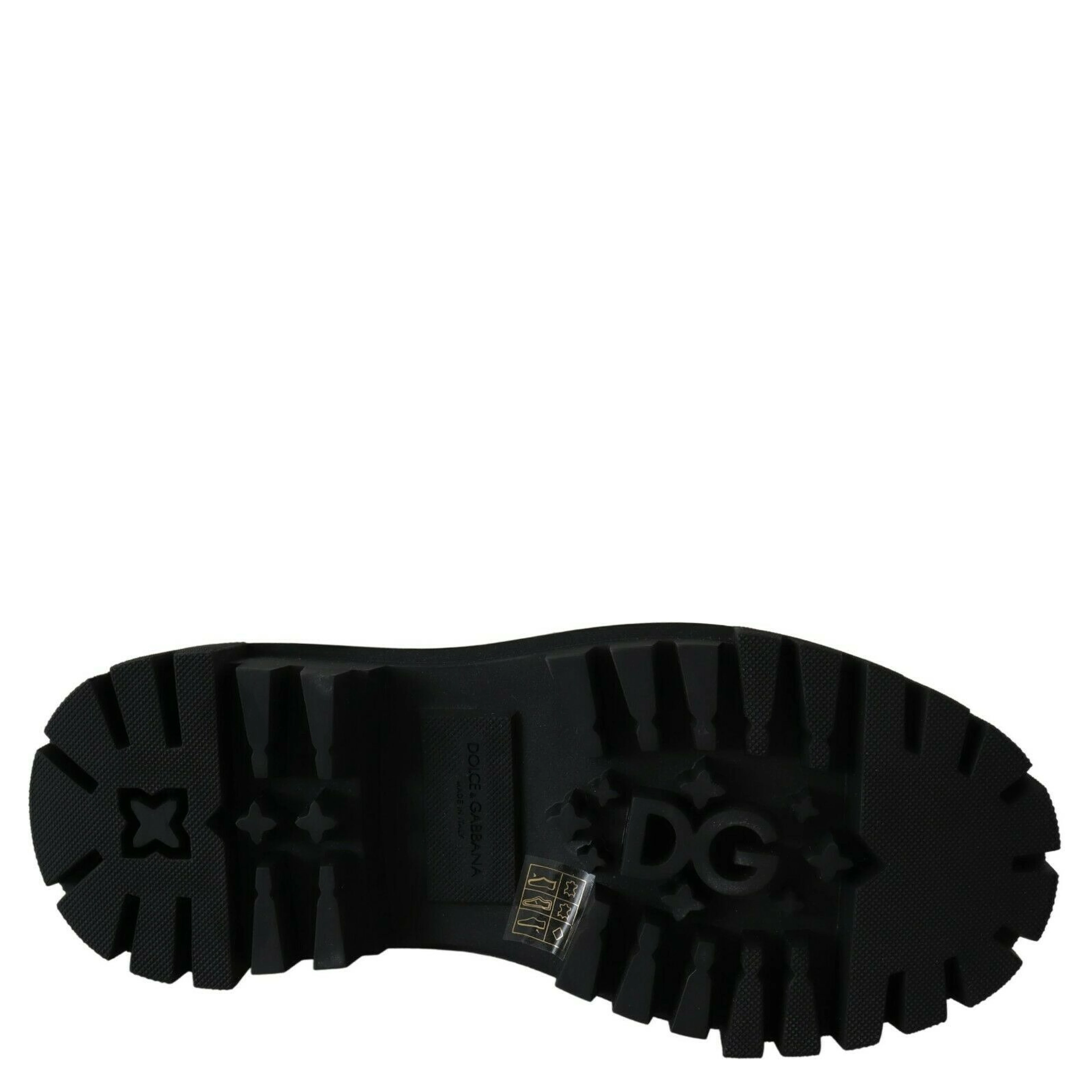 Black Leather Crystal Combat Boots