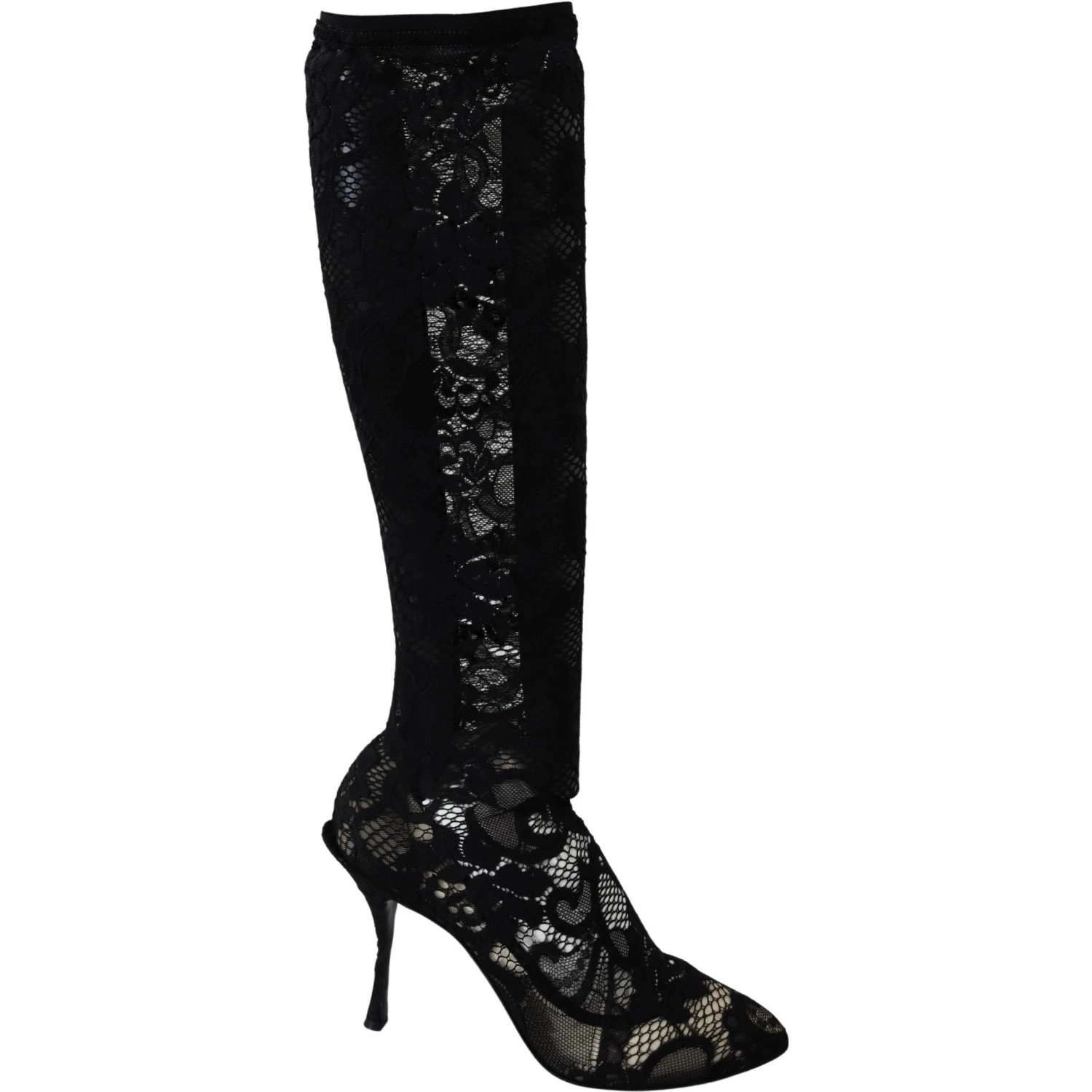 Black Taormina Lace Socks Boots Shoes Pumps