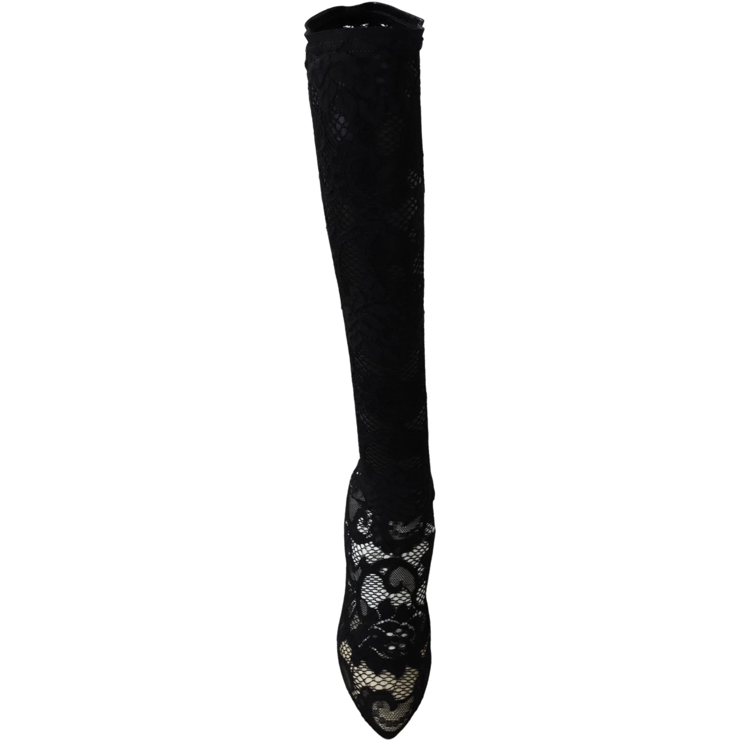 Black Taormina Lace Socks Boots Shoes Pumps