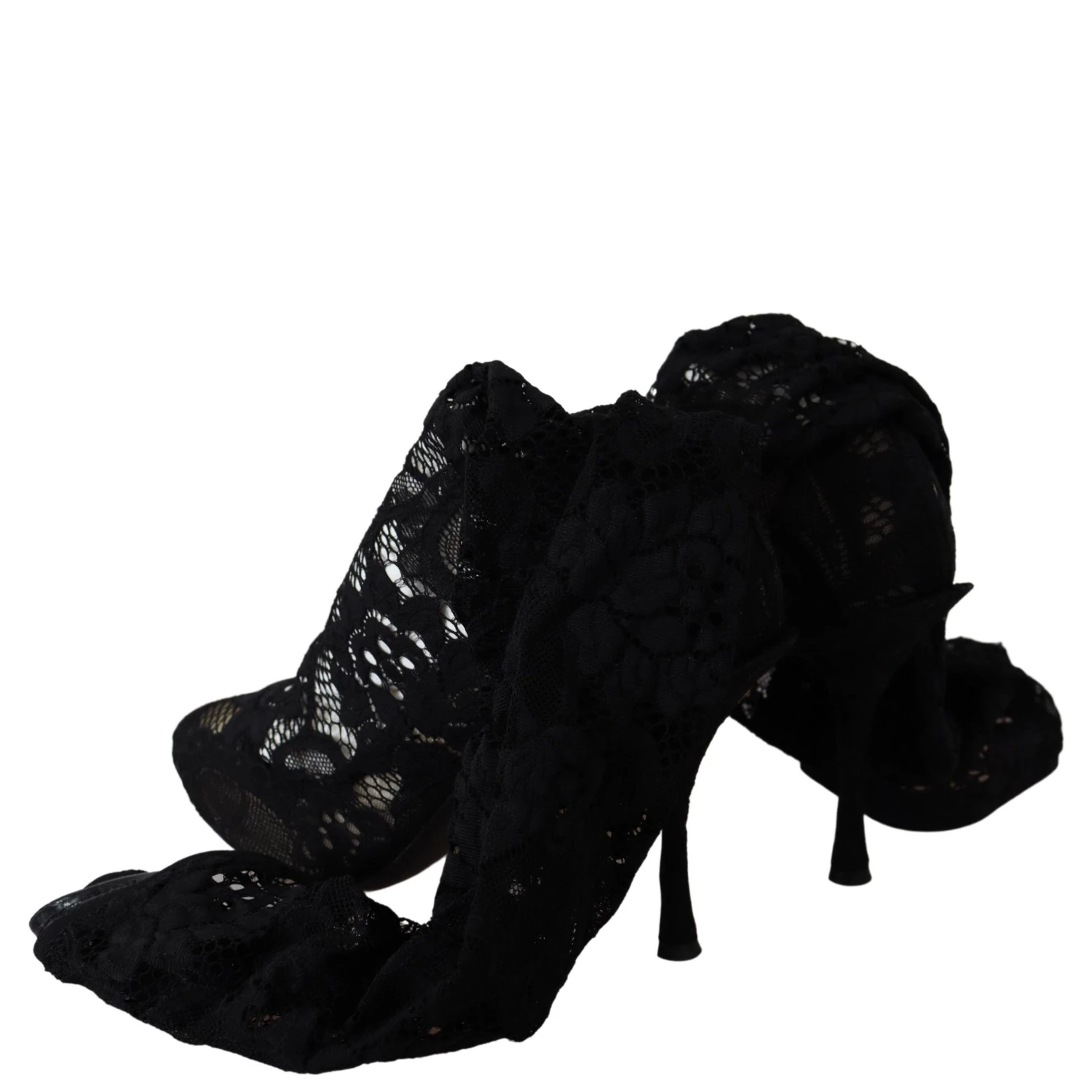Black Taormina Lace Socks Boots Shoes Pumps