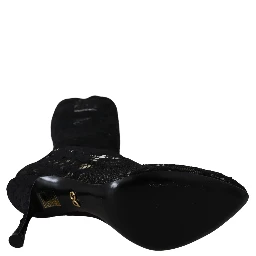 Black Taormina Lace Socks Boots Shoes Pumps