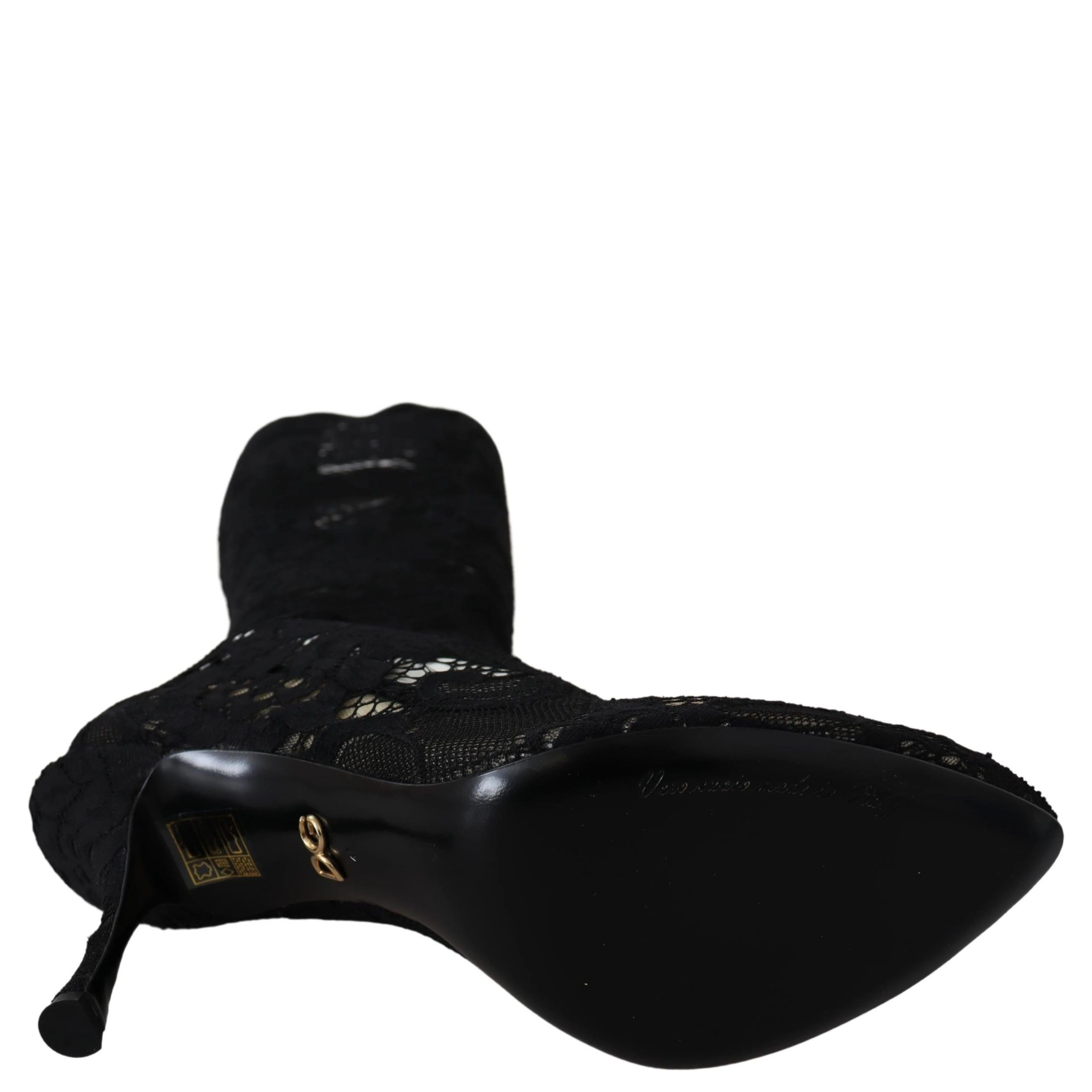 Black Taormina Lace Socks Boots Shoes Pumps