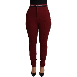 Red DG Star Striped Skinny Cotton Pant