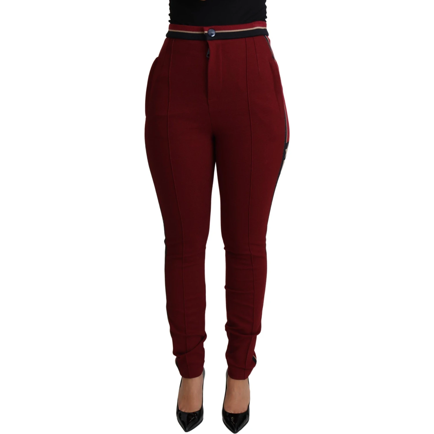 Red DG Star Striped Skinny Cotton Pant