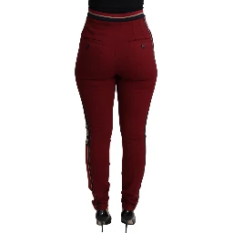 Red DG Star Striped Skinny Cotton Pant