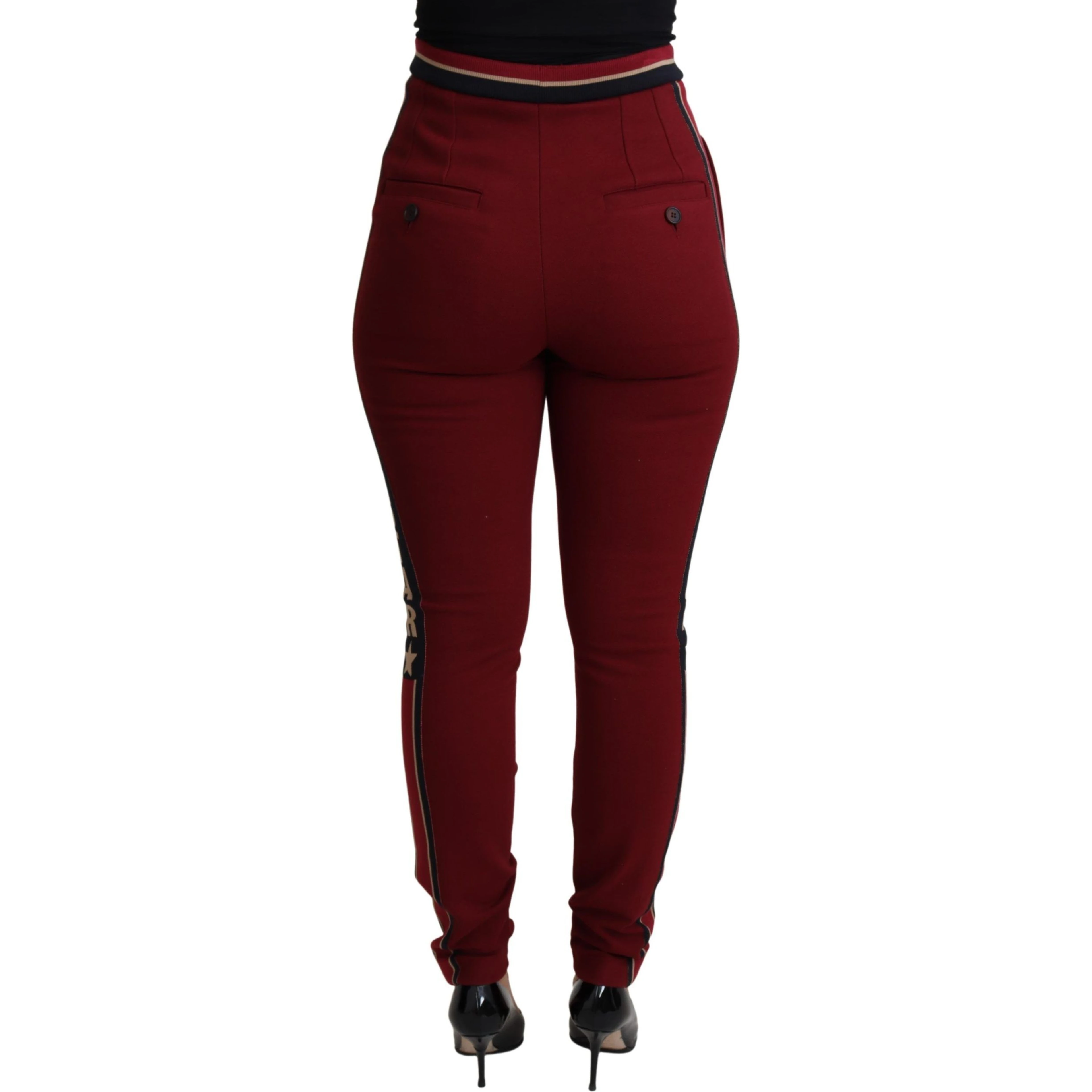 Red DG Star Striped Skinny Cotton Pant
