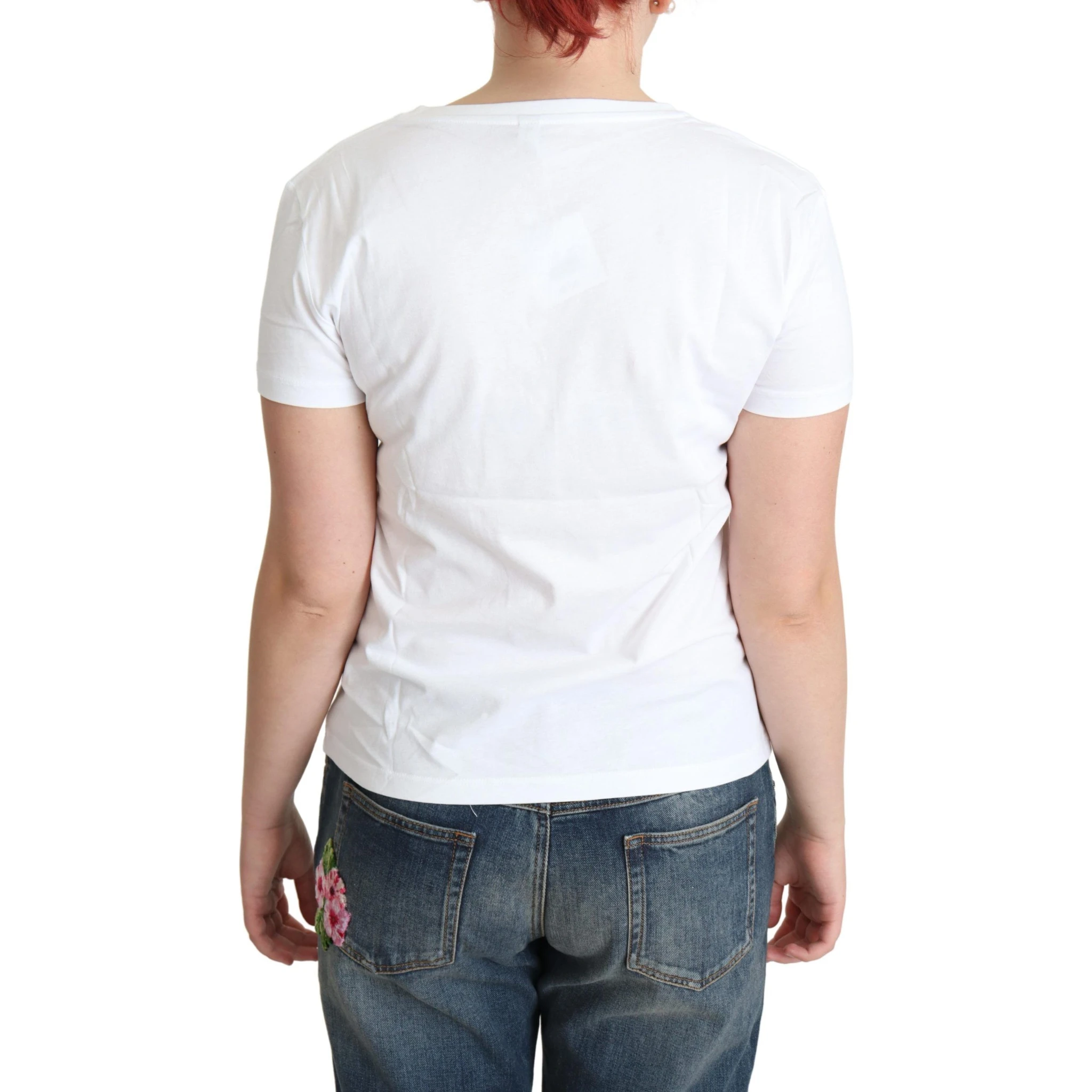White Cotton Come Play 4 Us Print Tops T-shirt
