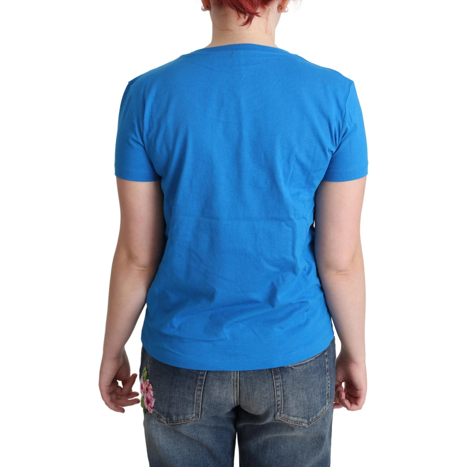 Blue Cotton Swim Graphic Triangle T-shirt